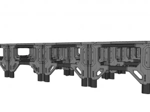 Ambiente modular de fic&ccedil;&atilde;o cient&iacute;fica 4 Modelo 3D