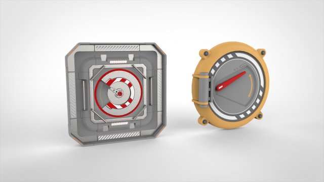 Sci fi hatch 3 3D Модель .c4d .max .obj .3ds .fbx .stl .blend 
