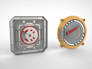Sci fi hatch 3 3D Model