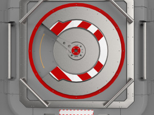 Sci fi hatch 3 3D Модель