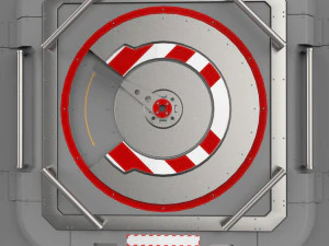 Escotilha de fic&ccedil;&atilde;o cient&iacute;fica 3 Modelo 3D