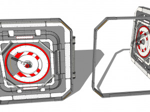 Sci fi hatch 3 3D Модель
