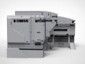 Architettura fantascientifica di Halo Modello 3D