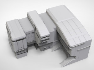 Halo sci-fi architecture Modello 3D