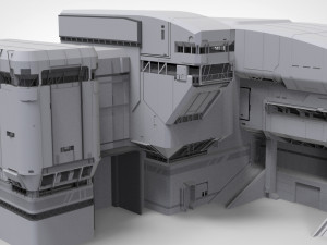 Halo sci-fi architecture Modello 3D