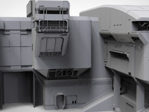 Halo sci-fi architecture Modello 3D