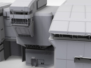 Halo sci-fi architecture Modello 3D