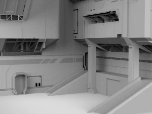 Architettura fantascientifica di Halo Modello 3D