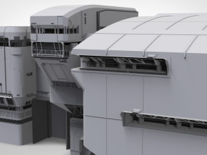 Halo sci-fi architecture Modello 3D