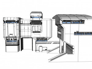 Halo sci-fi architecture Modello 3D