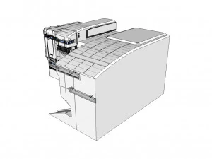 Architettura fantascientifica di Halo Modello 3D