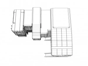 Architettura fantascientifica di Halo Modello 3D