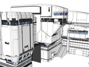 Halo sci-fi architecture Modello 3D