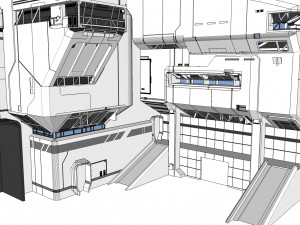 Halo sci-fi architecture Modello 3D