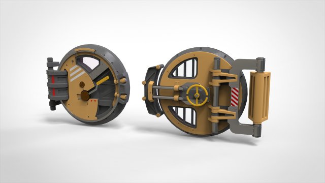 Sci fi hatch 1 Model 3D .c4d .max .obj .3ds .fbx .stl .blend 