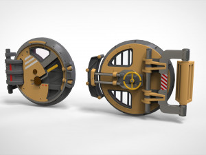 Sci fi hatch 1 3D Model