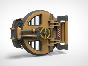 Sci fi hatch 1 Model 3D