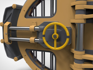 Sci fi hatch 1 Model 3D