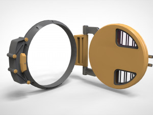 Sci fi hatch 1 Model 3D