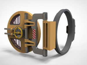 Sci fi hatch 1 Model 3D