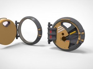 Sci fi hatch 1 Model 3D