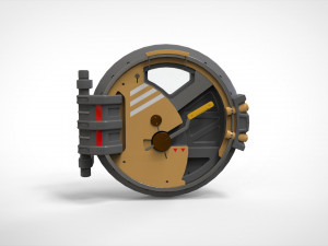 Sci fi hatch 1 Model 3D