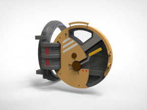 Sci fi hatch 1 Model 3D