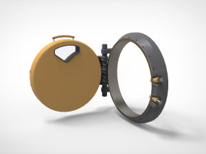 Sci fi hatch 1 Model 3D