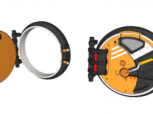 Sci fi hatch 1 3D Model