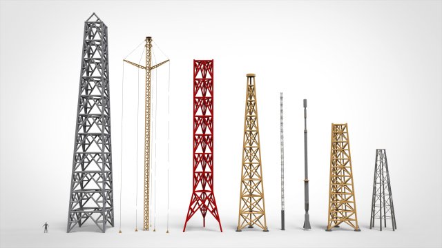 Sci fi Mast 7 3D Model .c4d .max .obj .3ds .fbx .stl .blend 