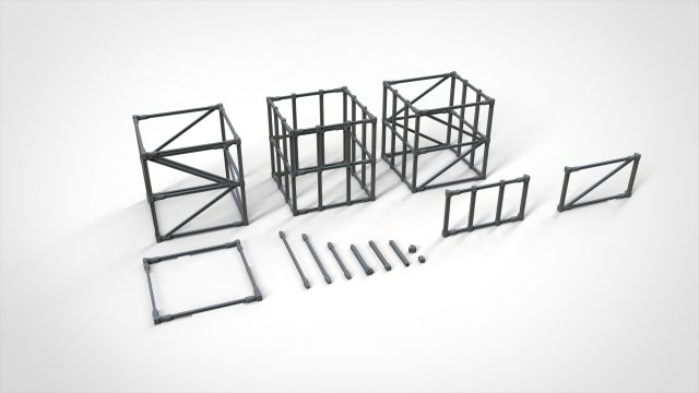 Metal truss 1 Model 3D .c4d .max .obj .3ds .fbx .stl .blend