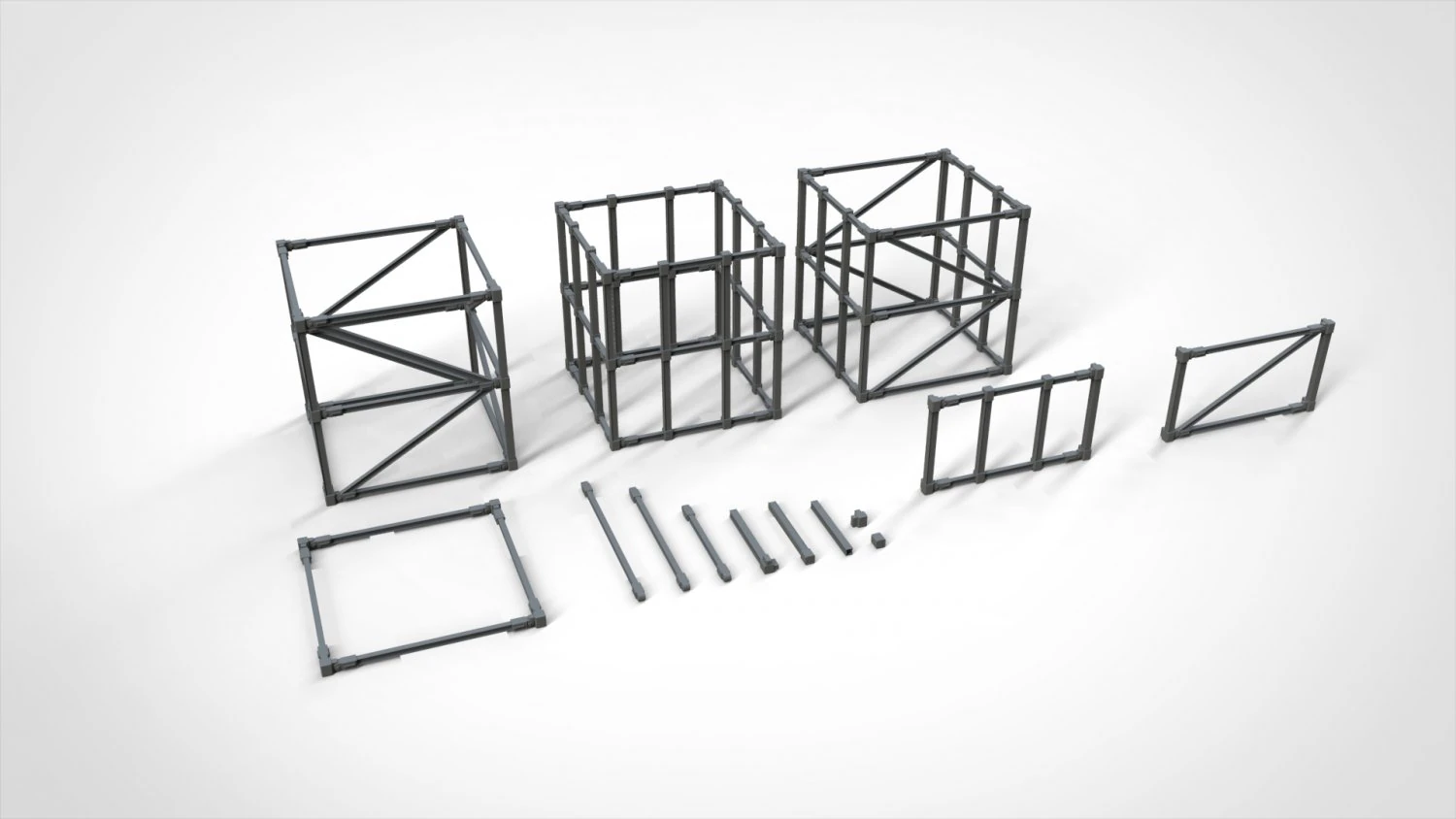 Metal truss 1 3D Model .c4d .max .obj .3ds .fbx .stl .blend