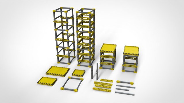 Metal truss 2 3D Model .c4d .max .obj .3ds .fbx .stl .blend 