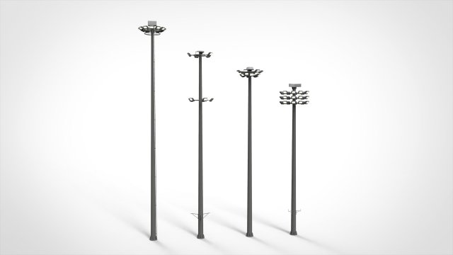 Floodlight 2 3D Модель .c4d .max .obj .3ds .fbx .stl .blend 