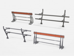 Sci-fi railing 2 3D Модель