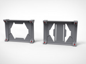 Sci-fi railing 2 3D Модель
