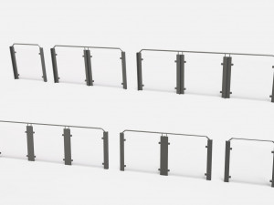 Sci-fi railing 2 3D Модель