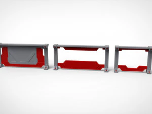 Science-Fiction-Gel&auml;nder 2 3D Modell