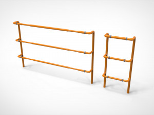 Sci-fi railing 2 3D Модель
