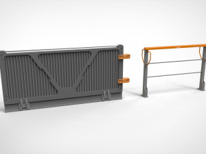 Sci-fi railing 2 3D Модель