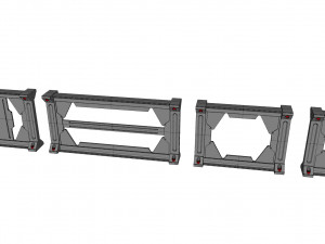 Sci-fi railing 2 3D Модель