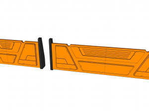 Sci-fi railing 2 3D Модель