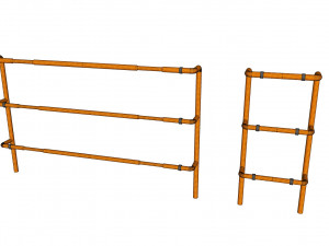Sci-fi railing 2 3D Модель