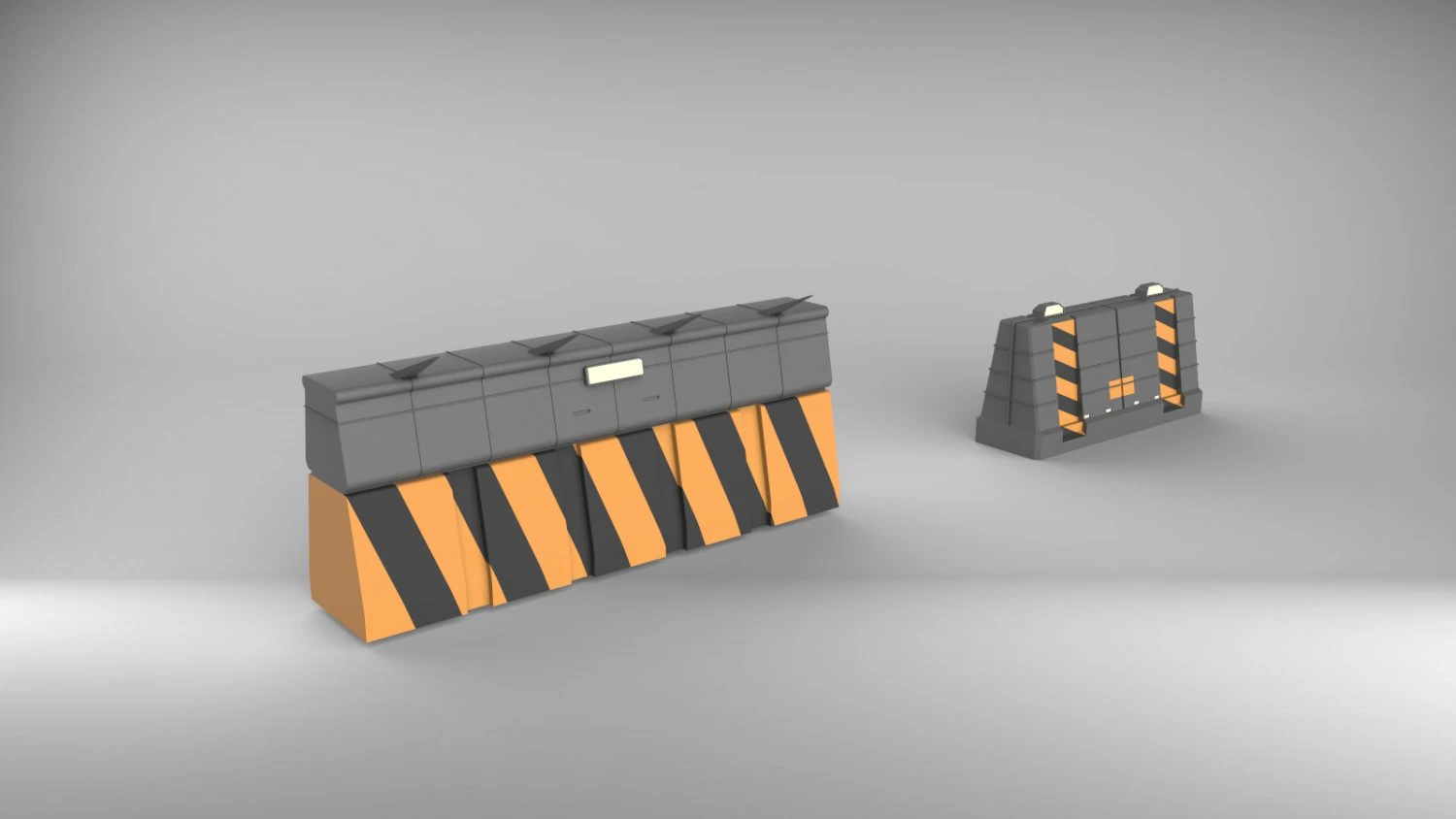 weg barri&egrave;re 3D Model .c4d .max .obj .3ds .fbx .stl .blend 