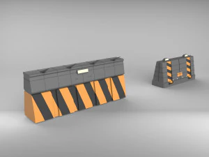 bariera drogowa Model 3D