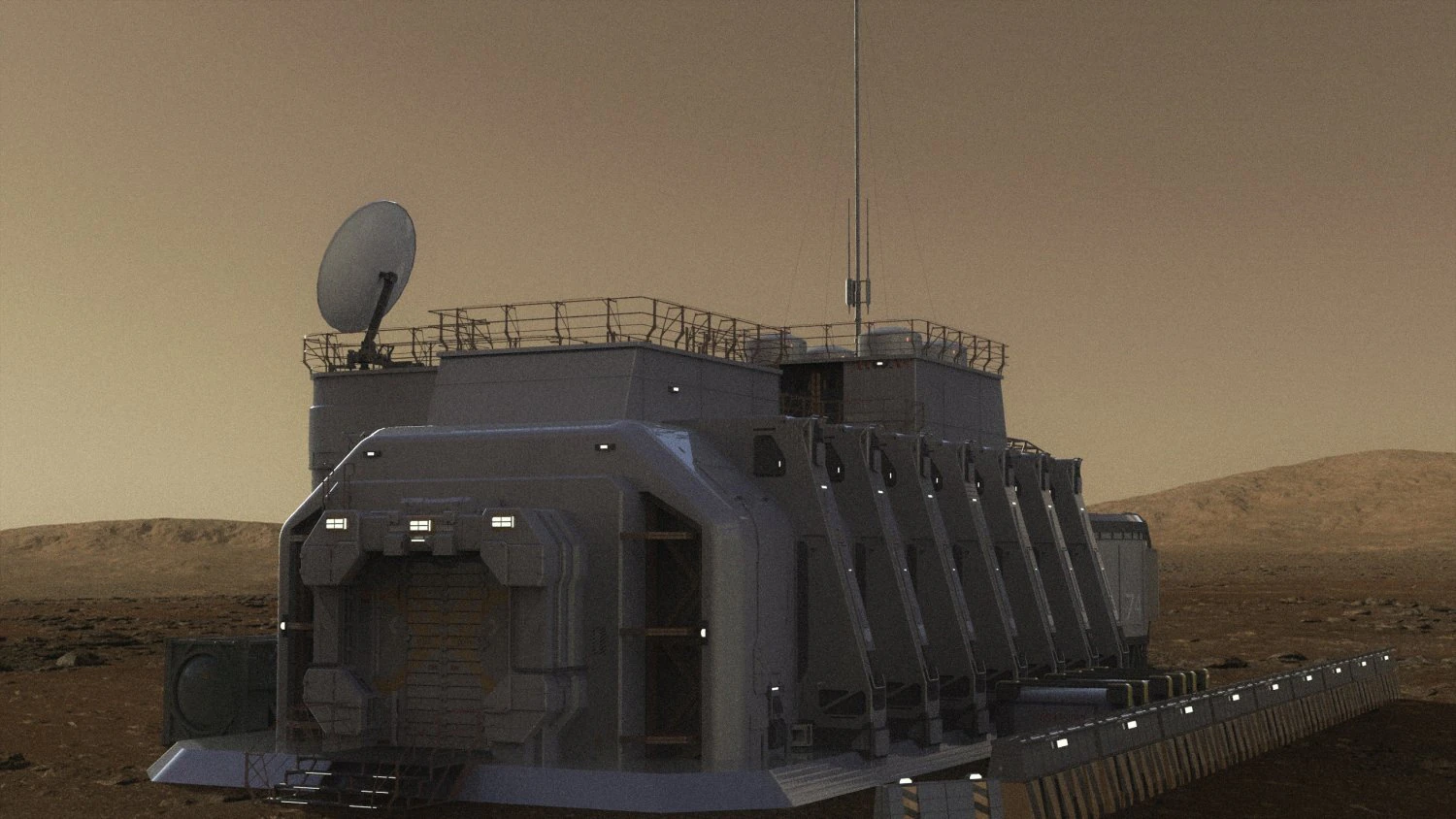 Sci fi hub 3D Model .c4d .max .obj .3ds .fbx .stl .blend 
