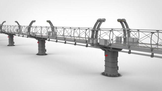 Sci-fi bridge 1 3D Model .c4d .max .obj .3ds .fbx .stl .blend 