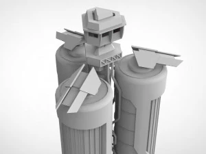Sci fi modular environment 6 3D Model