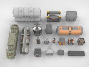 Sci fi container 2 3D मॉडल