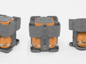 Sci fi container 2 3D Model